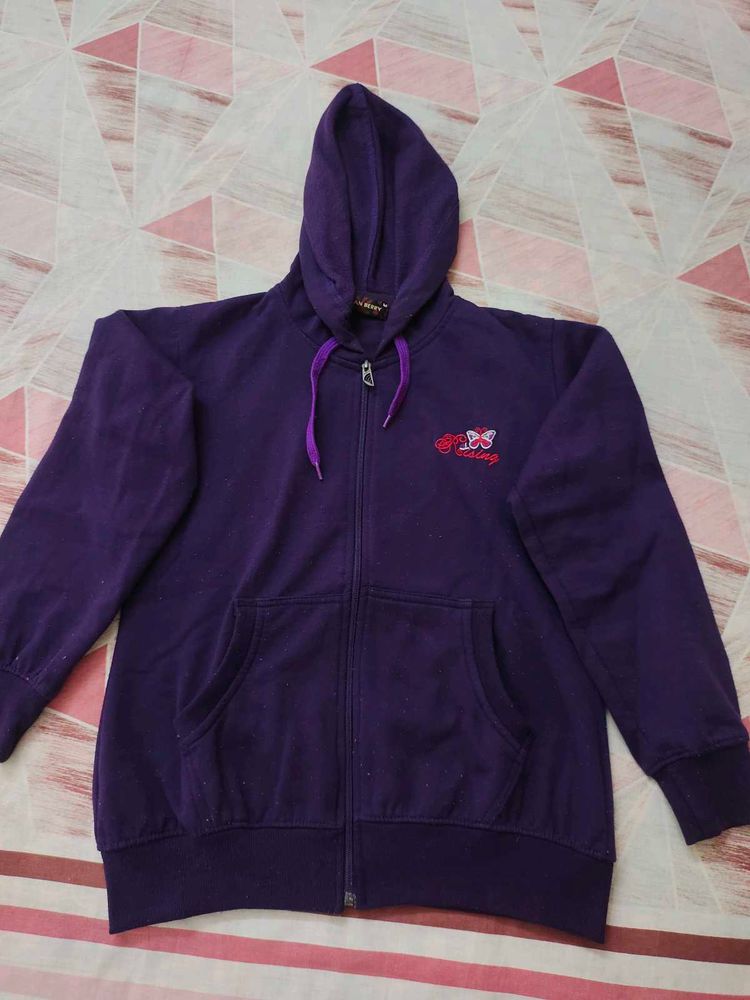 Purple Zip-Up Hoodie