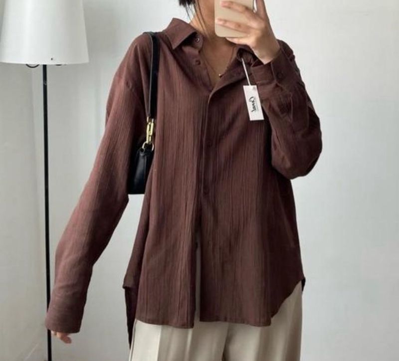 Brown Long Sleeve Shirt