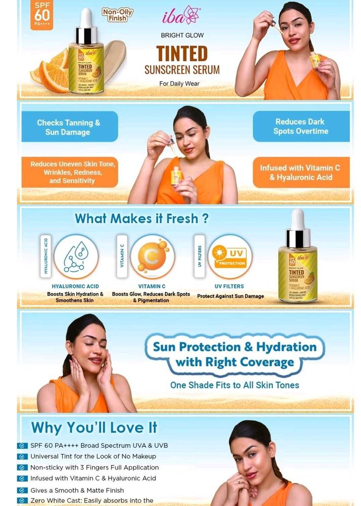 IBA BRIGHT GLOW TINTED SUNSCREEN SERUM SPF 60