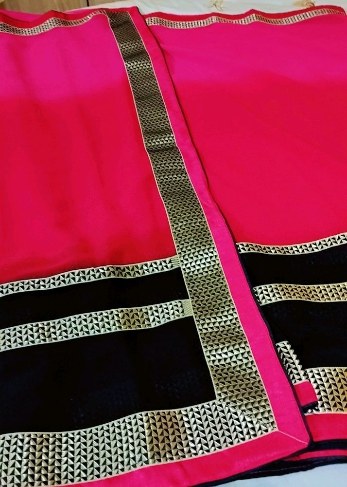 Party Wear Saree With Heavy Blouse