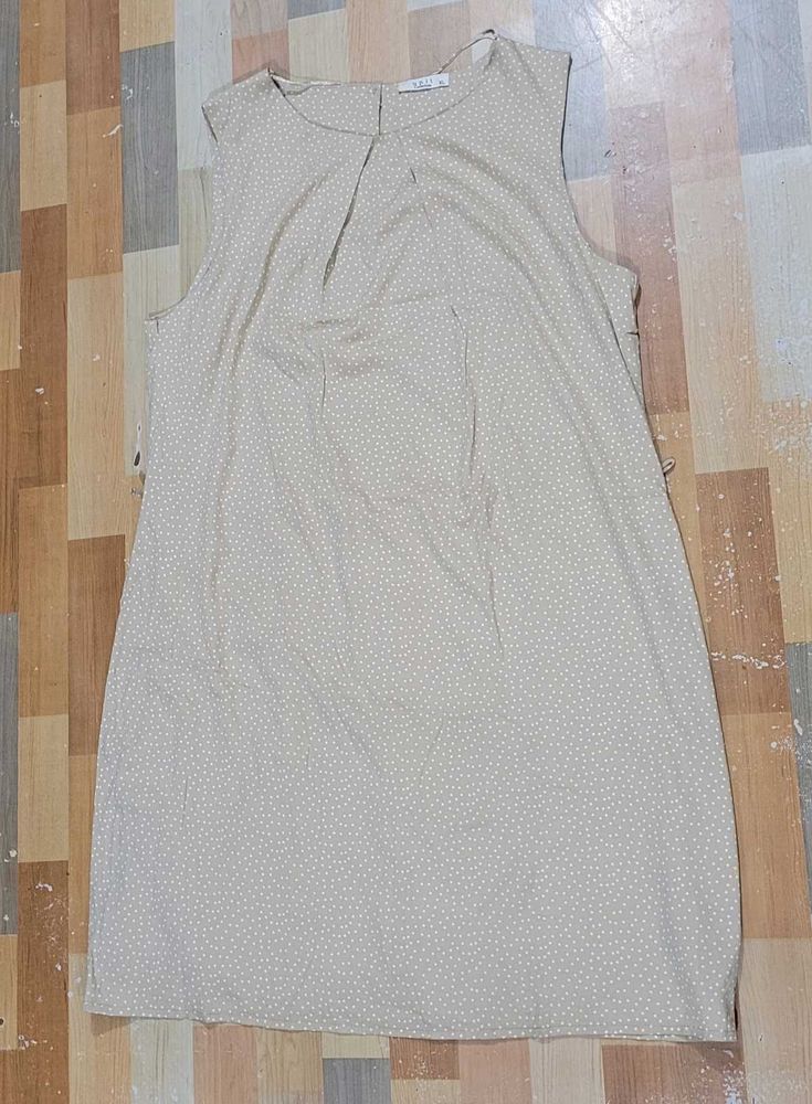 Beige Colour One Piece Dress