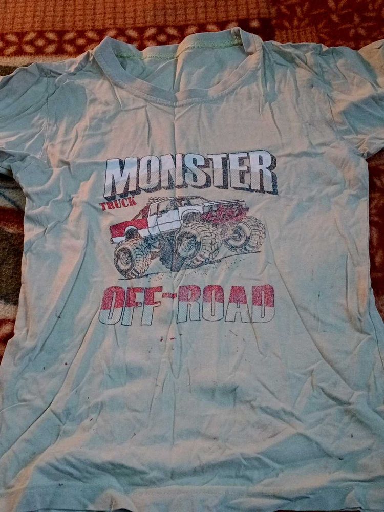 vintage y2k Monster Truck Graphic Tee