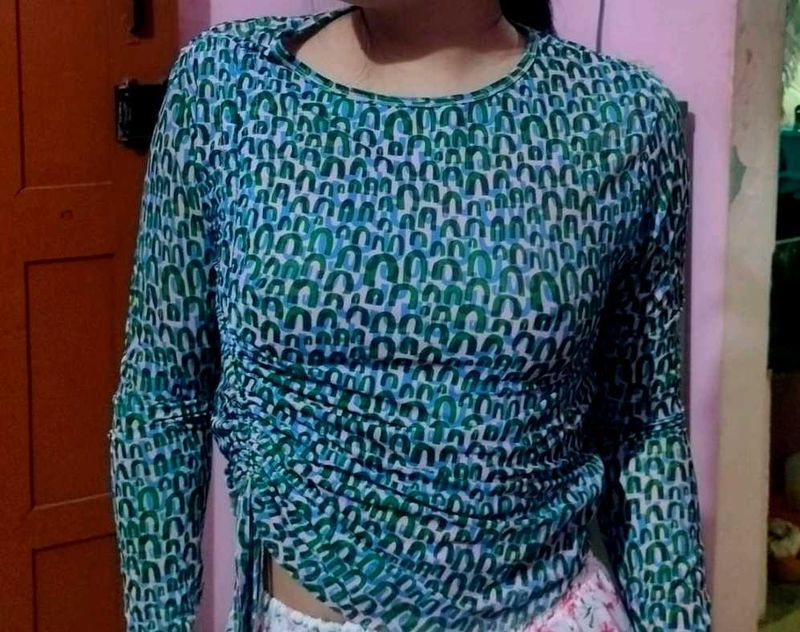Printed Long Sleeve Top