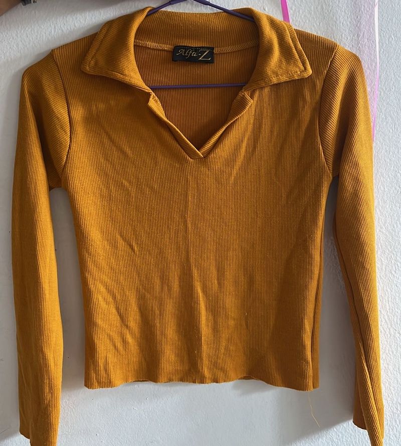 Retro Ribbed Knit Top