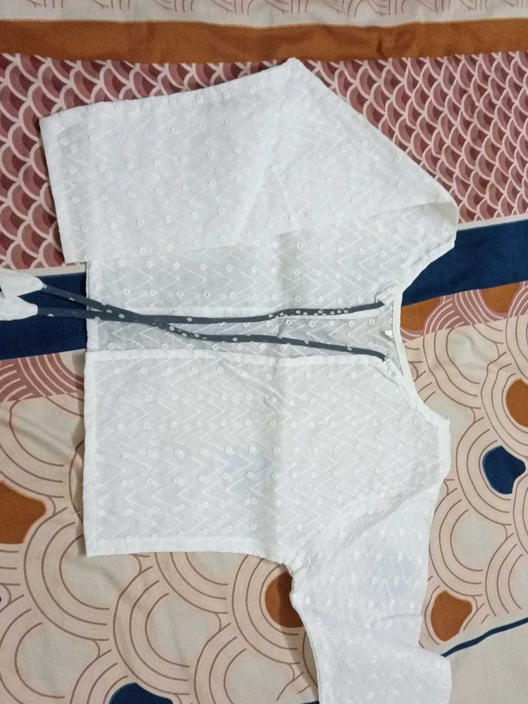 Elegant White kurti coat