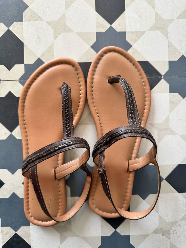 Brown Flat Sandals