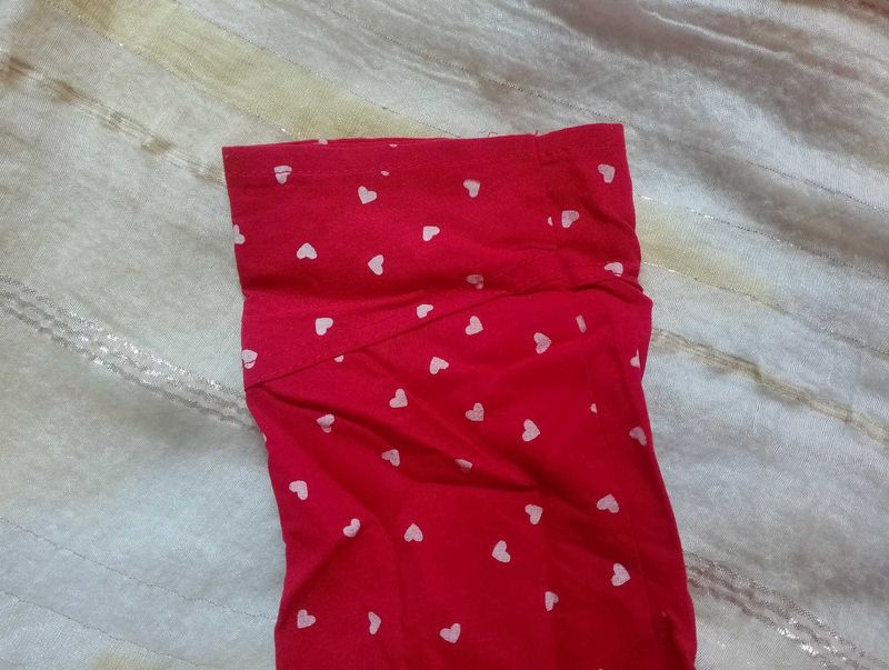 Red Heart Print Shirt