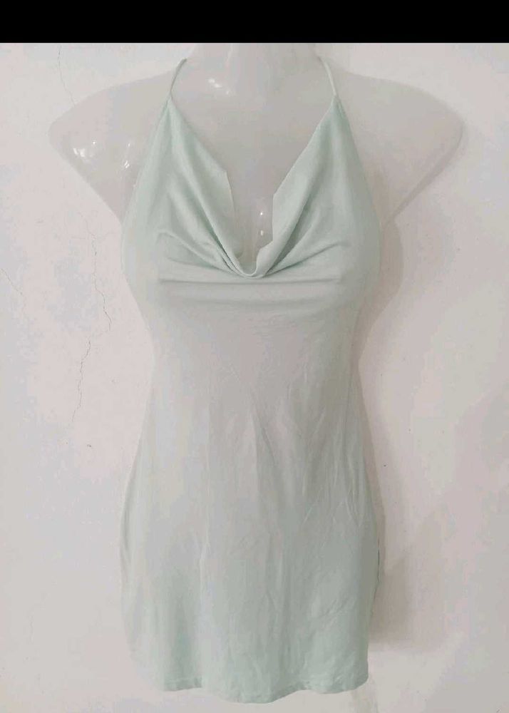 Mint Green Halter Dress