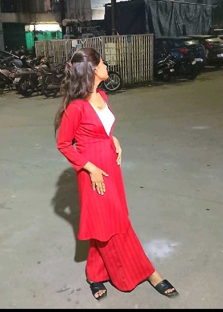 Stylish Red Co-ord Set