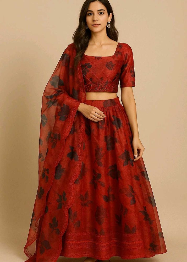 Floral Print Lehenga Set