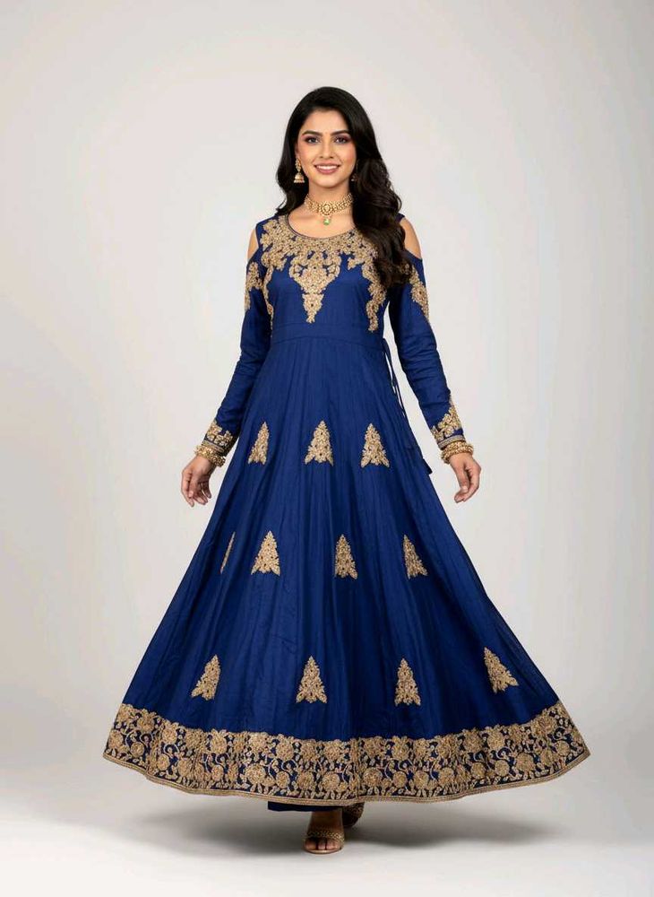 Elegant Blue Ethnic Gown