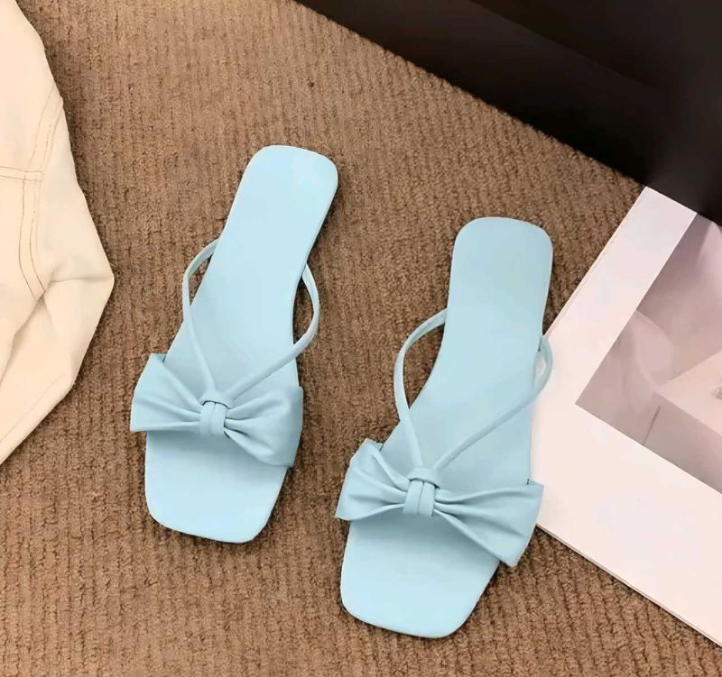 Cute Blue Bow Sandals