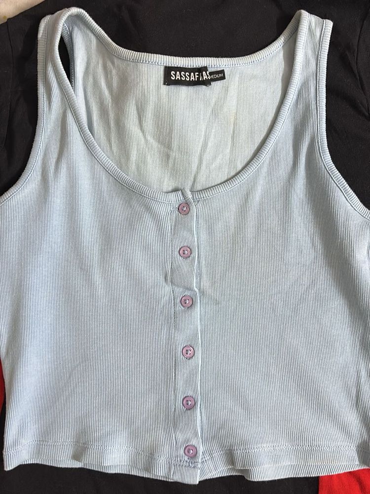 Sassafraz Button Down Tank Top