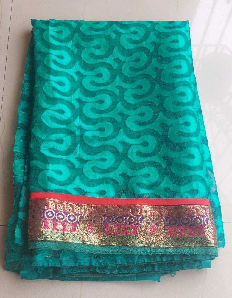 Green Saree With Blouse