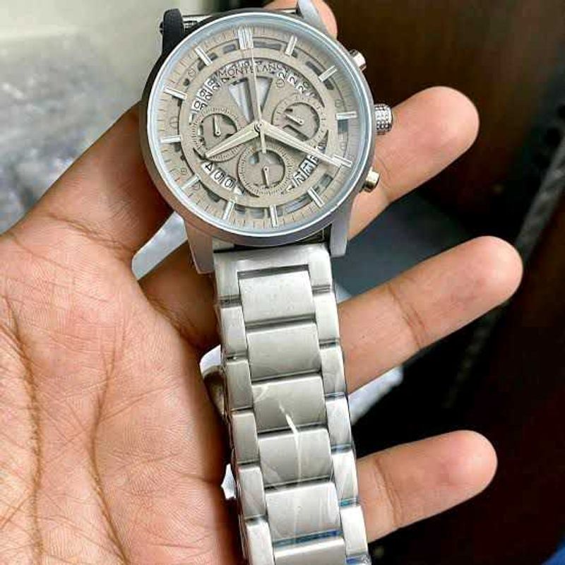 MONT BLANC PREMIUM MENS METAL BELT ⌚