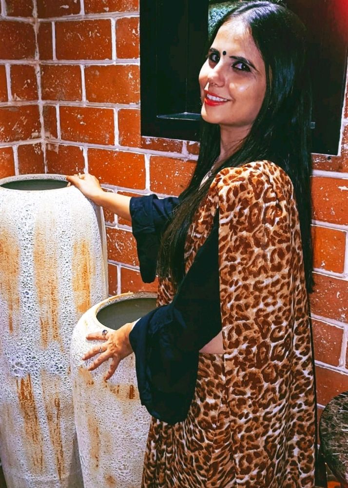 Leopard Print Saree Without Blouse