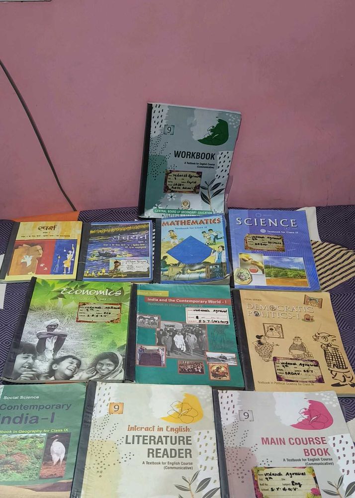 Ncrt Class -9 Books Math, Science,Sst,Hindi,Eng