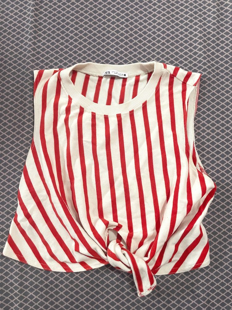 Zara Crop Knot Top