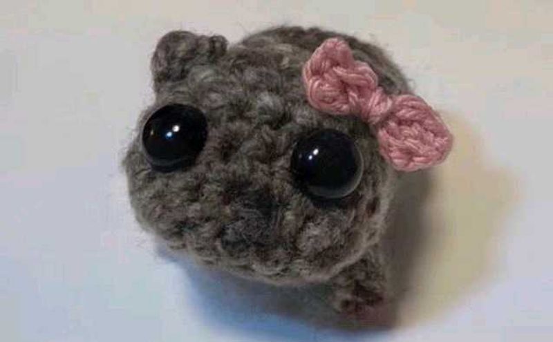 Crochet Grey hamster