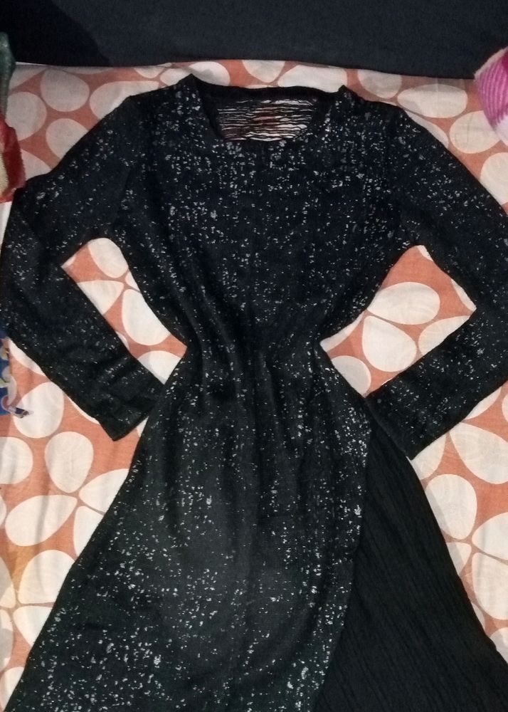 Black Shining Top Sweater