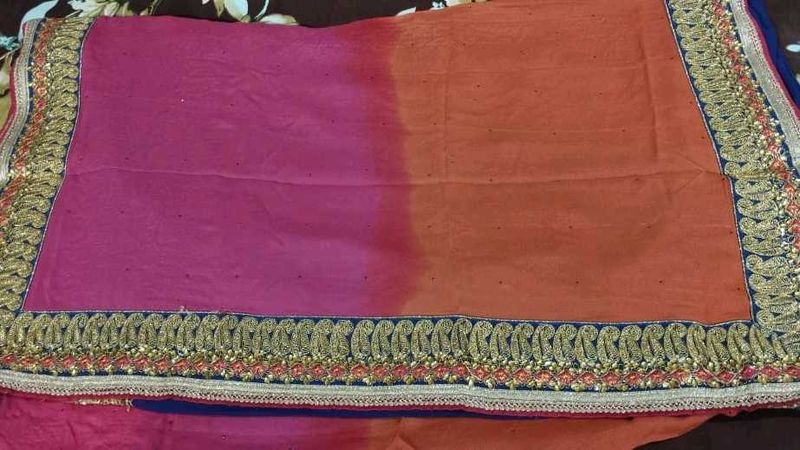 Heavy Multicolour Sari With Blouse