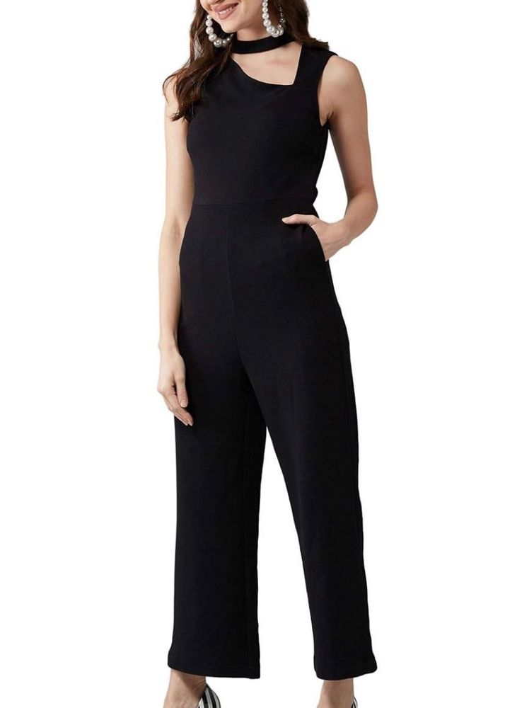 Chic Black Sleeveless Jumpsuit