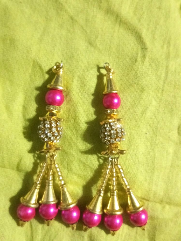 Pink &amp; Gold Indian Tassels