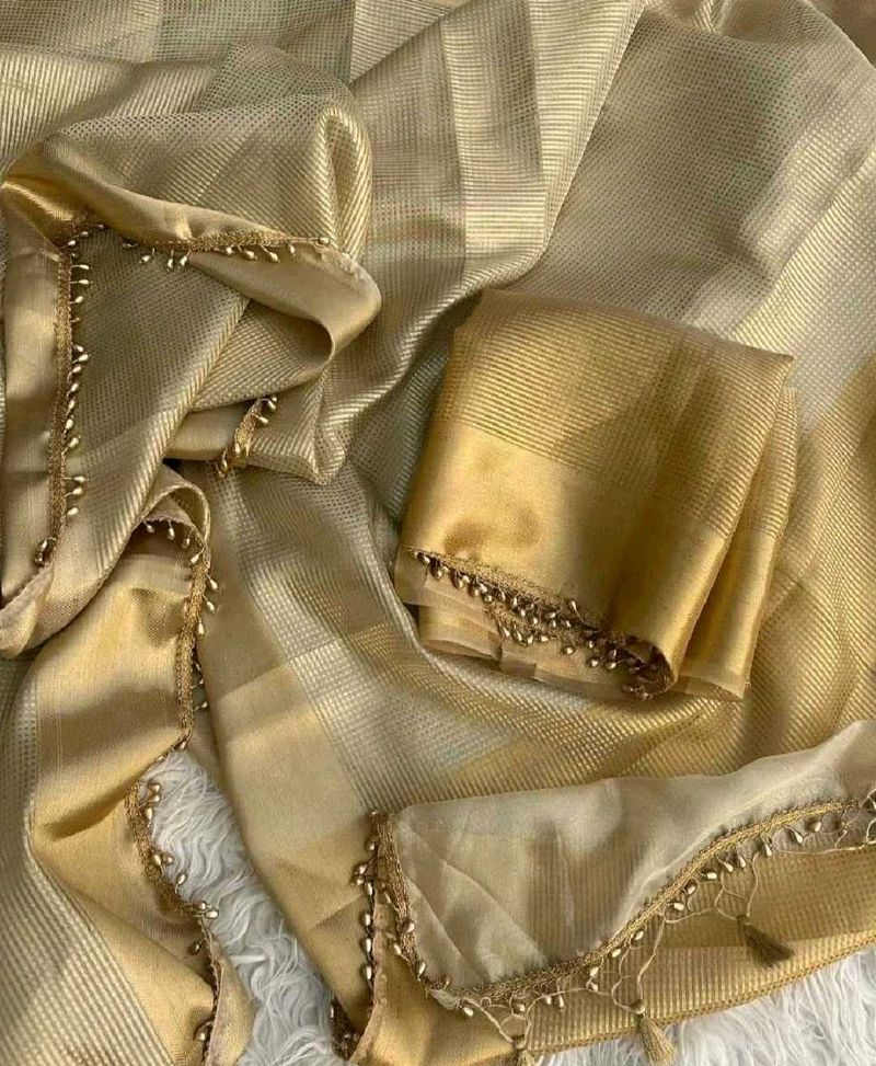 New Without Tag- Banarasi Tissue Silk Saree