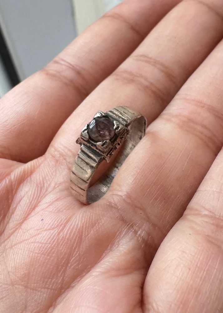 92.5 Silver Smoky Topaz Ring
