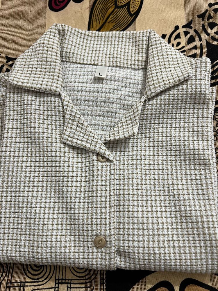 Checkered Crop Shirt 👔