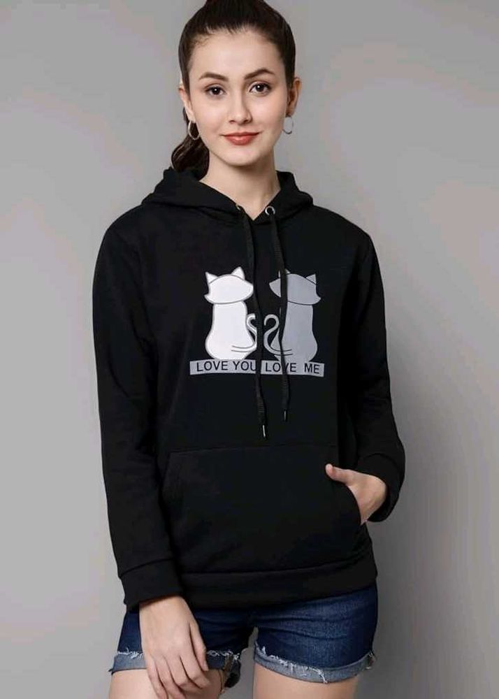 Cute Cat Print Hoodie