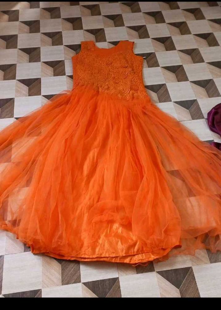 Orange Tulle Dress
