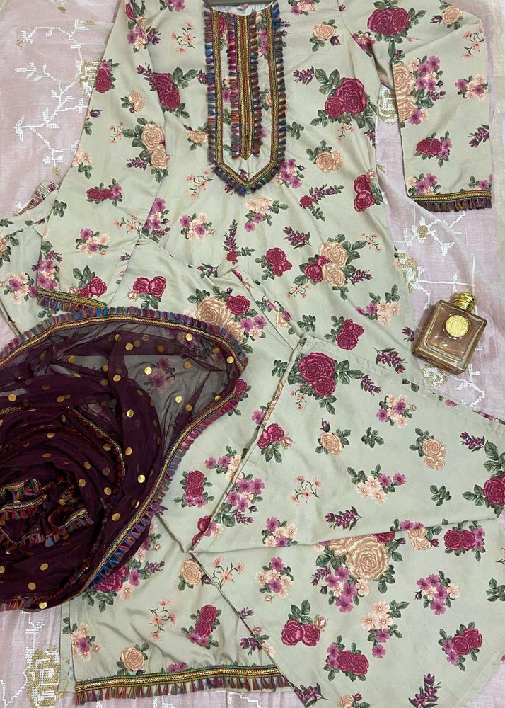 Floral Print Kurta Set