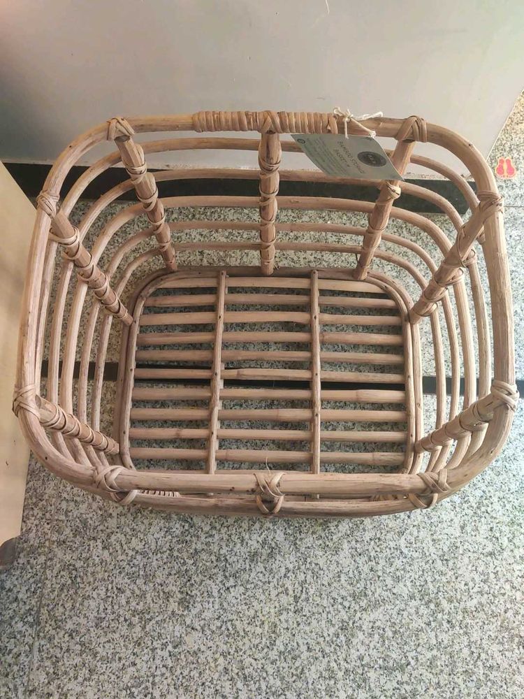Bamboo Rattan Storage Basket Small