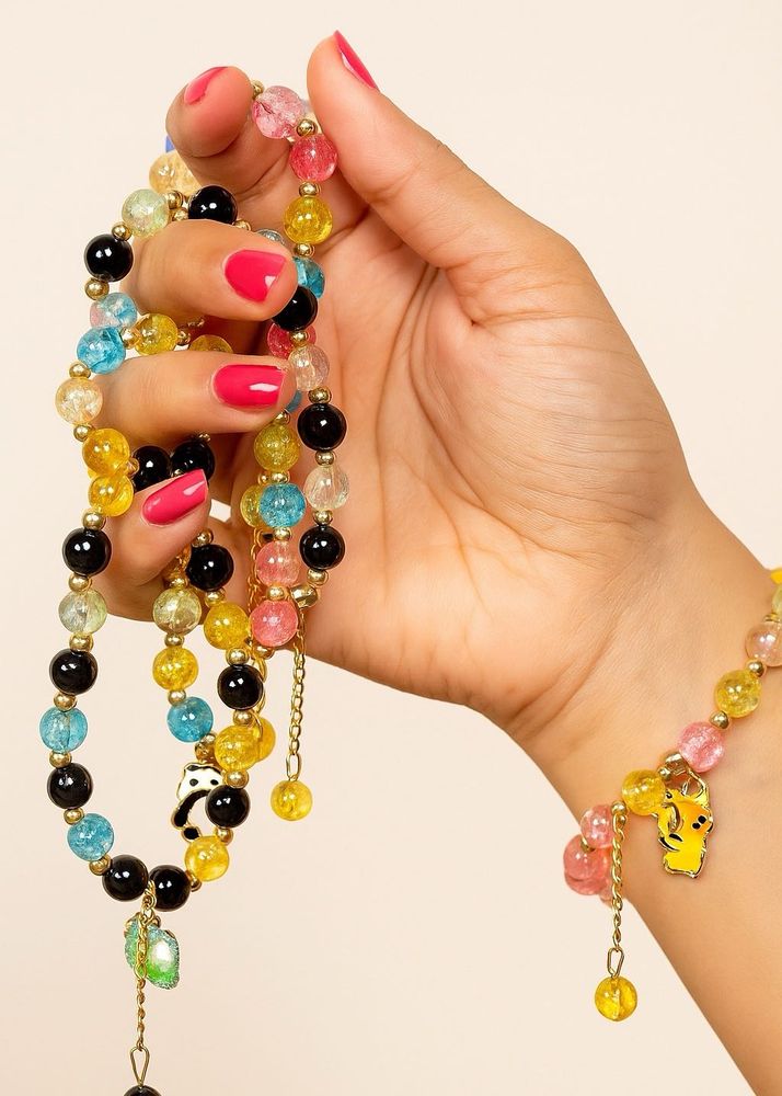 3 Beaded Charm Bracelet