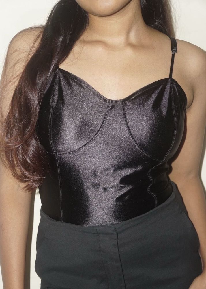 Satin Black Bodysuit