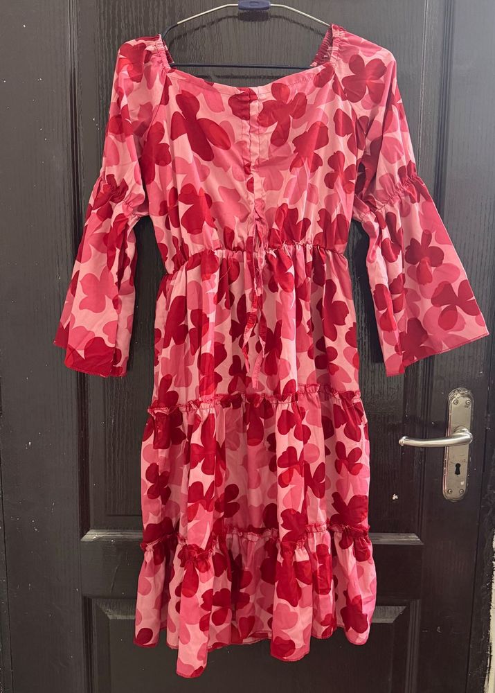 Floral Tiered Mini Dress