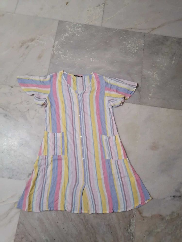 Striped Shirt Dress