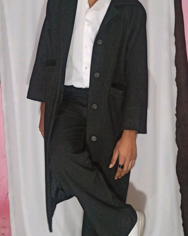 Korean Black thrench Coat