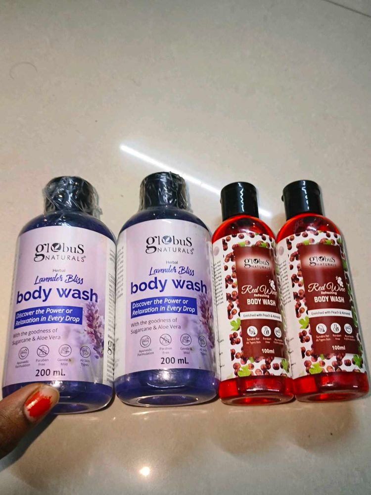 Globus Naturals Body Wash Set Of 4
