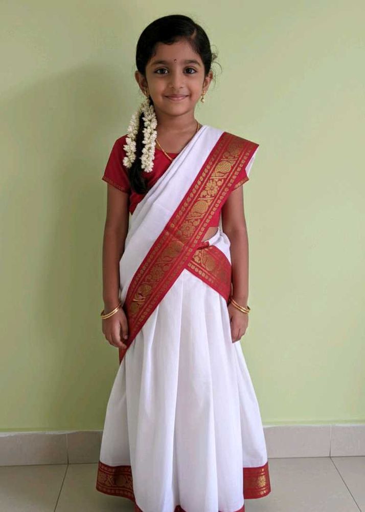 Girls Ethnic banarasi saree