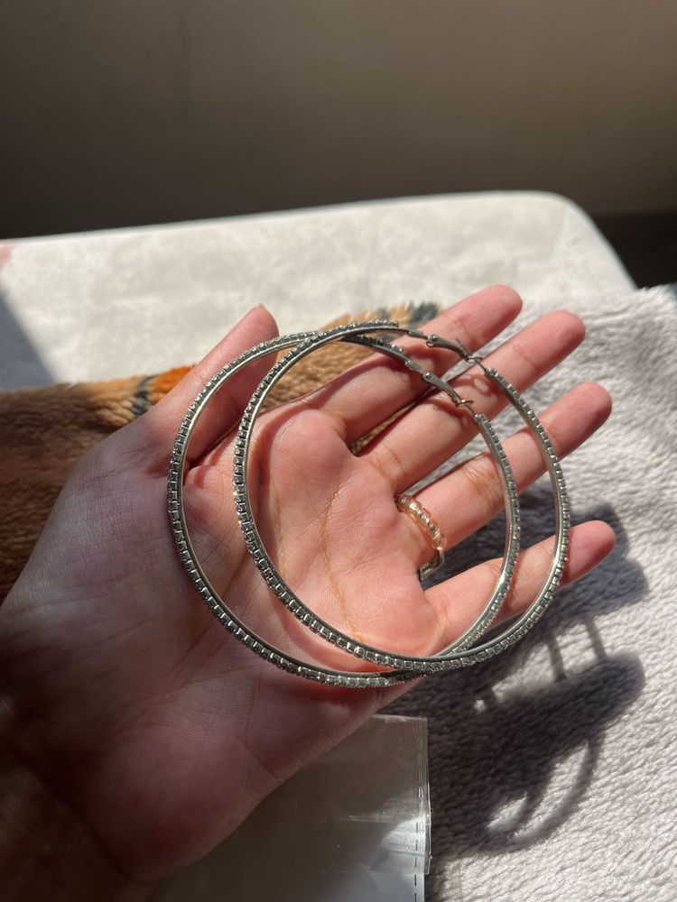 Sparkly Hoop Earrings