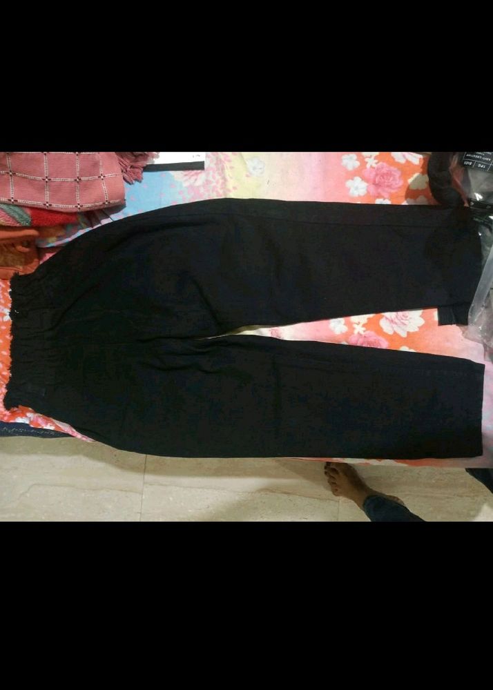 Black Elastic Joggers