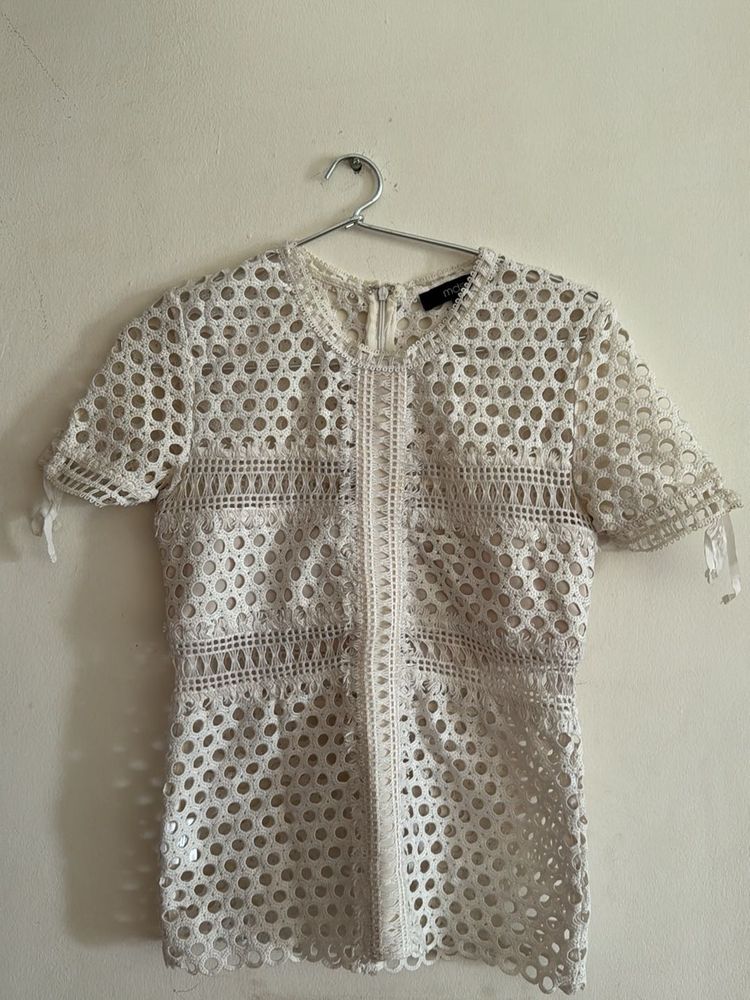 MDS White Lace Top
