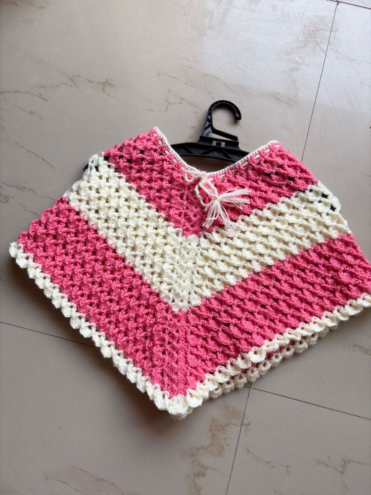 Adorable Hand-Knitted Poncho