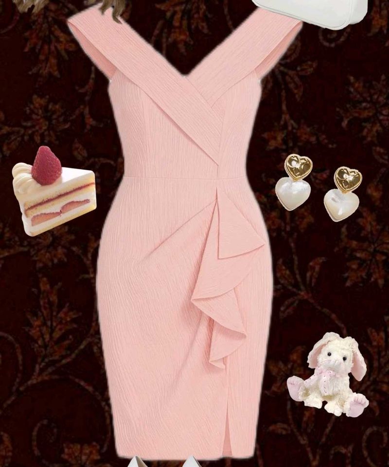 Chic Peach Bodycon Dress