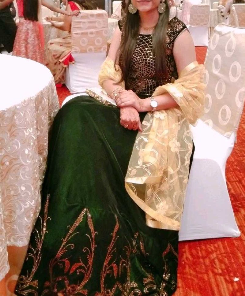 Gown 🔥😍 Green 💚velvet