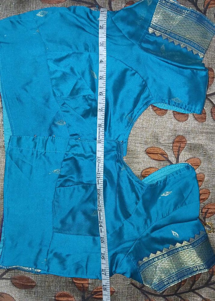 Teal Readymade Saree Blouse