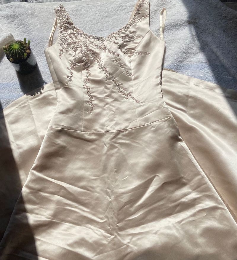 corture collection beige gown