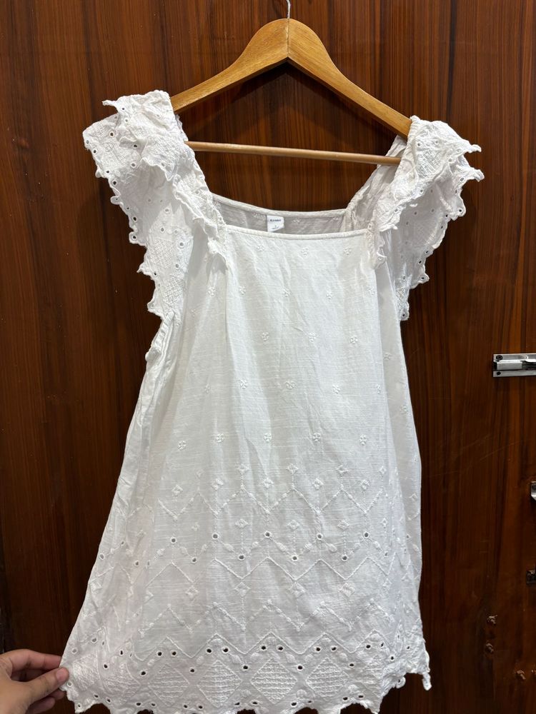 White Embroidered Dress